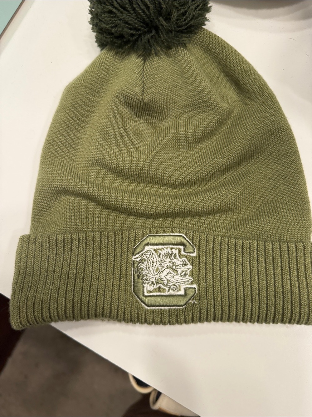 Under Armour Green South Carolina Gamecocks Cuffed Knit Hat with Pom